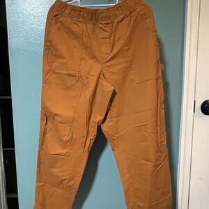 Old Navy Women Sz L Khaki High-Waisted Pulla Utility Pants